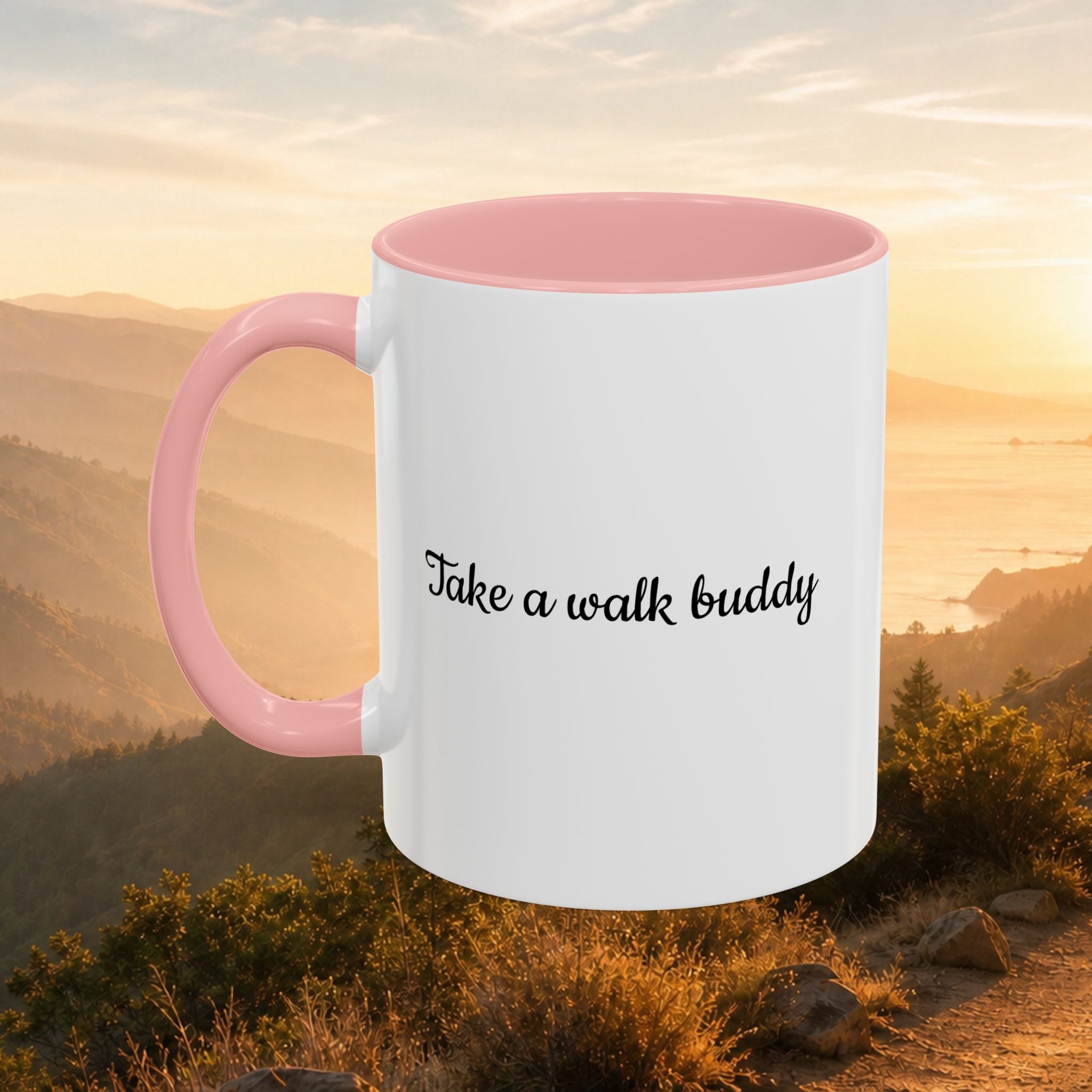 Take a Walk Buddy Accent Coffee Mug — Golden State Walks American Flag Edition (11/15oz)