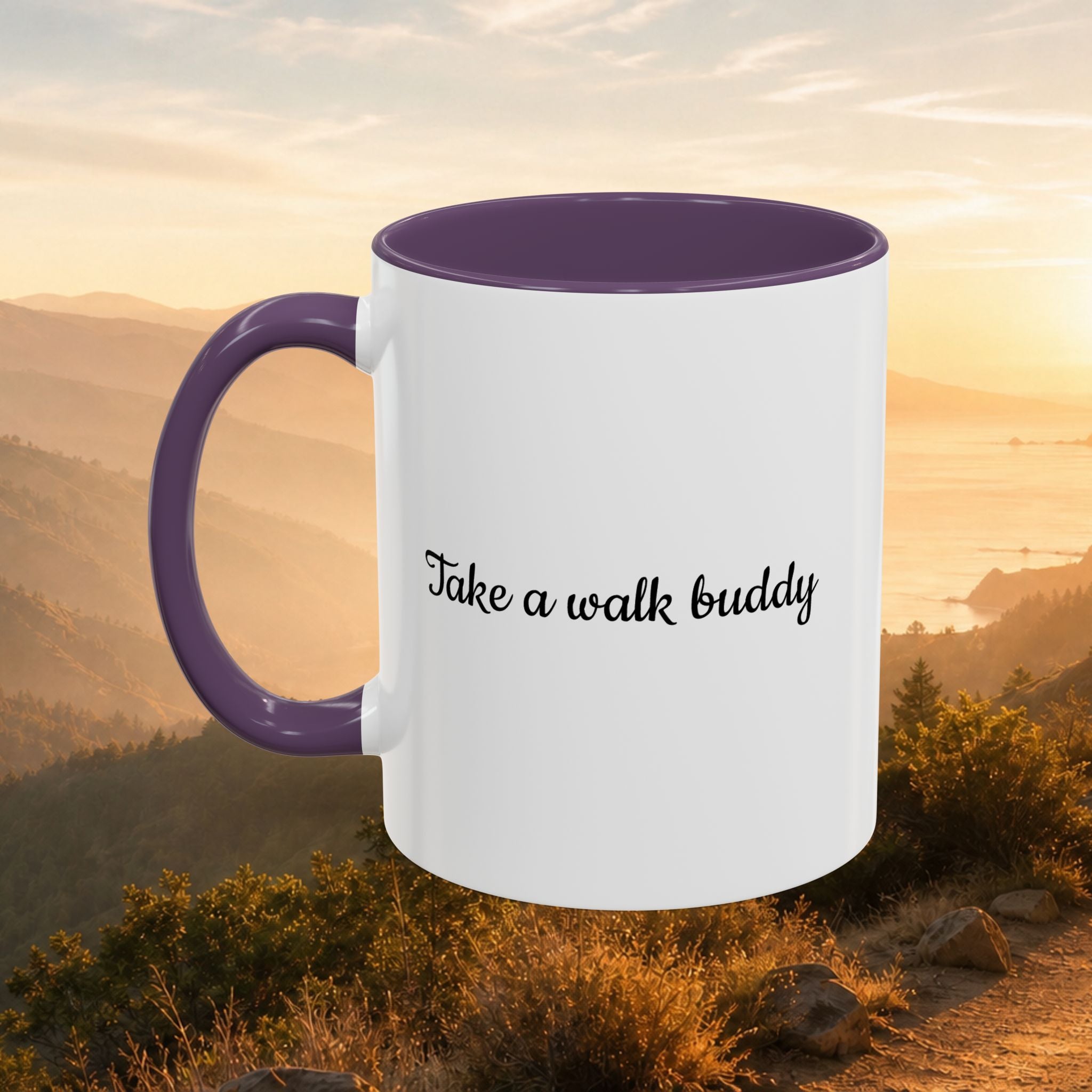 Take a Walk Buddy Accent Coffee Mug — Golden State Walks American Flag Edition (11/15oz)