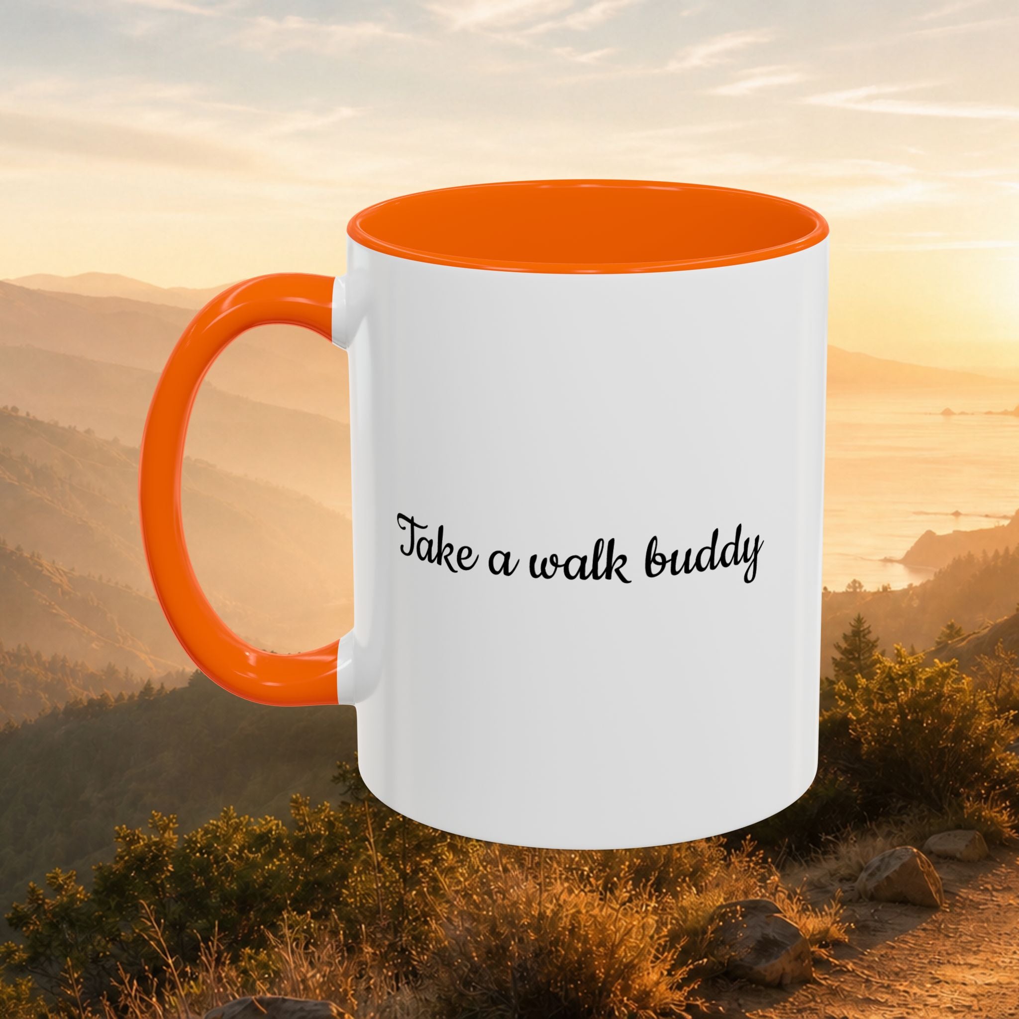 Take a Walk Buddy Accent Coffee Mug — Golden State Walks American Flag Edition (11/15oz)