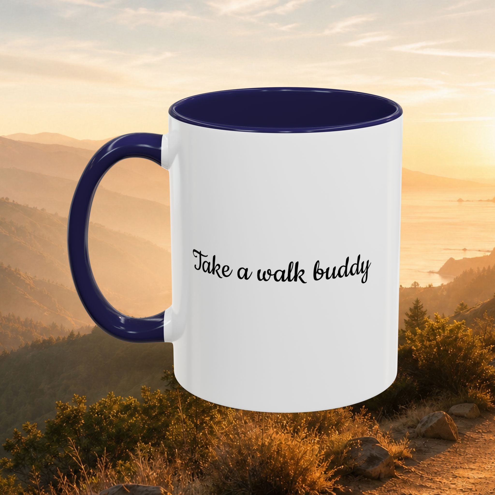 Take a Walk Buddy Accent Coffee Mug — Golden State Walks American Flag Edition (11/15oz)