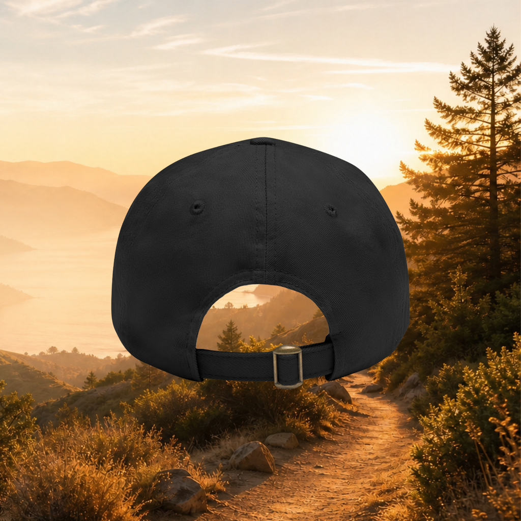 Golden State Walks Leather Patch Dad Hat — Outdoor Hiking Cap