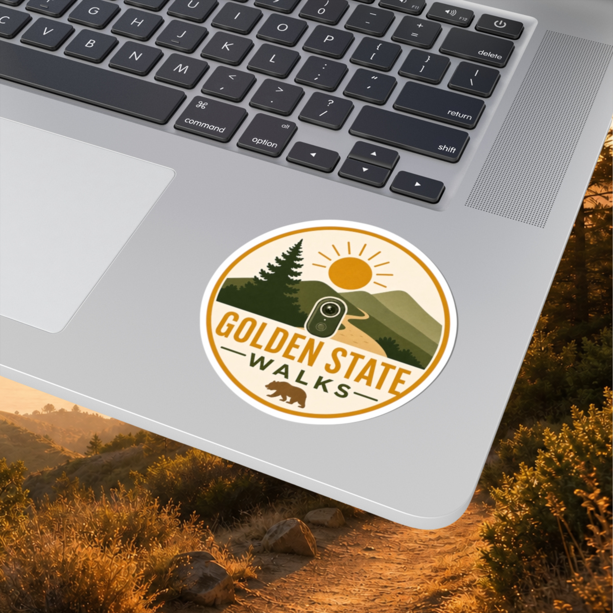 Golden State Walks Sticker — California Hiking Vinyl Sticker