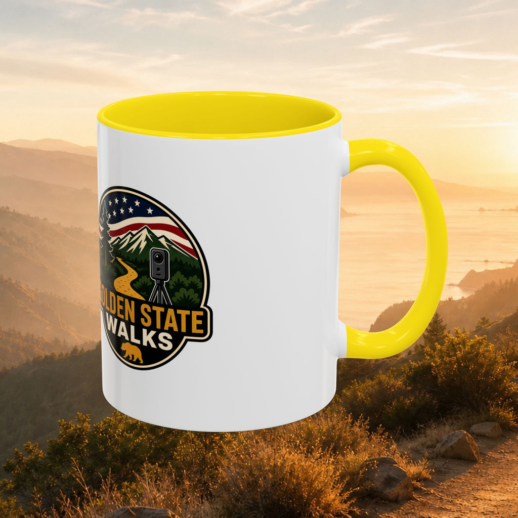 Take a Walk Buddy Accent Coffee Mug — Golden State Walks American Flag Edition (11/15oz)