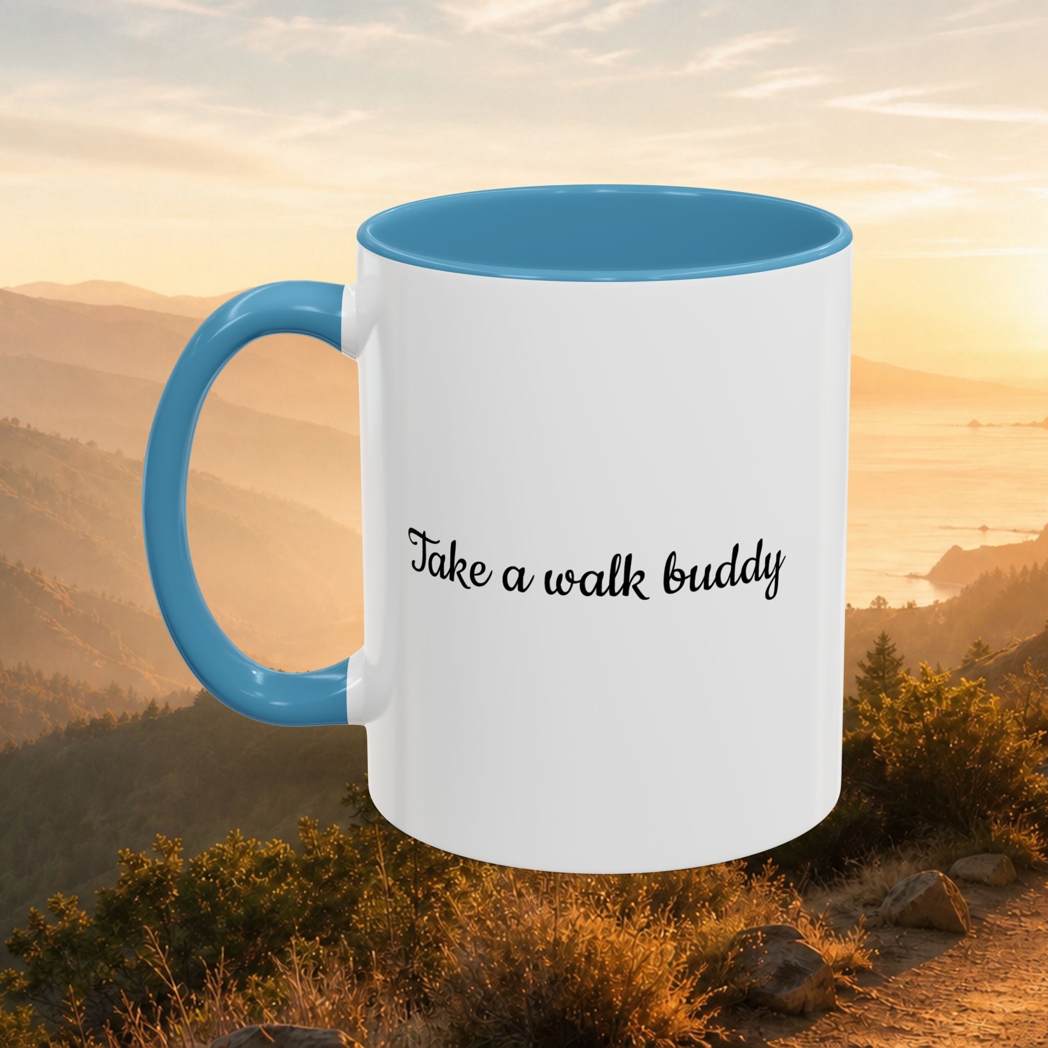 Take a Walk Buddy Accent Coffee Mug — Golden State Walks American Flag Edition (11/15oz)