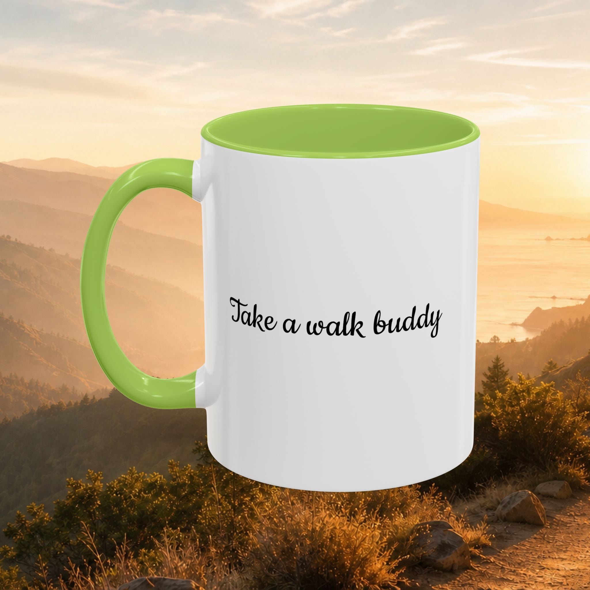 Take a Walk Buddy Accent Coffee Mug — Golden State Walks American Flag Edition (11/15oz)