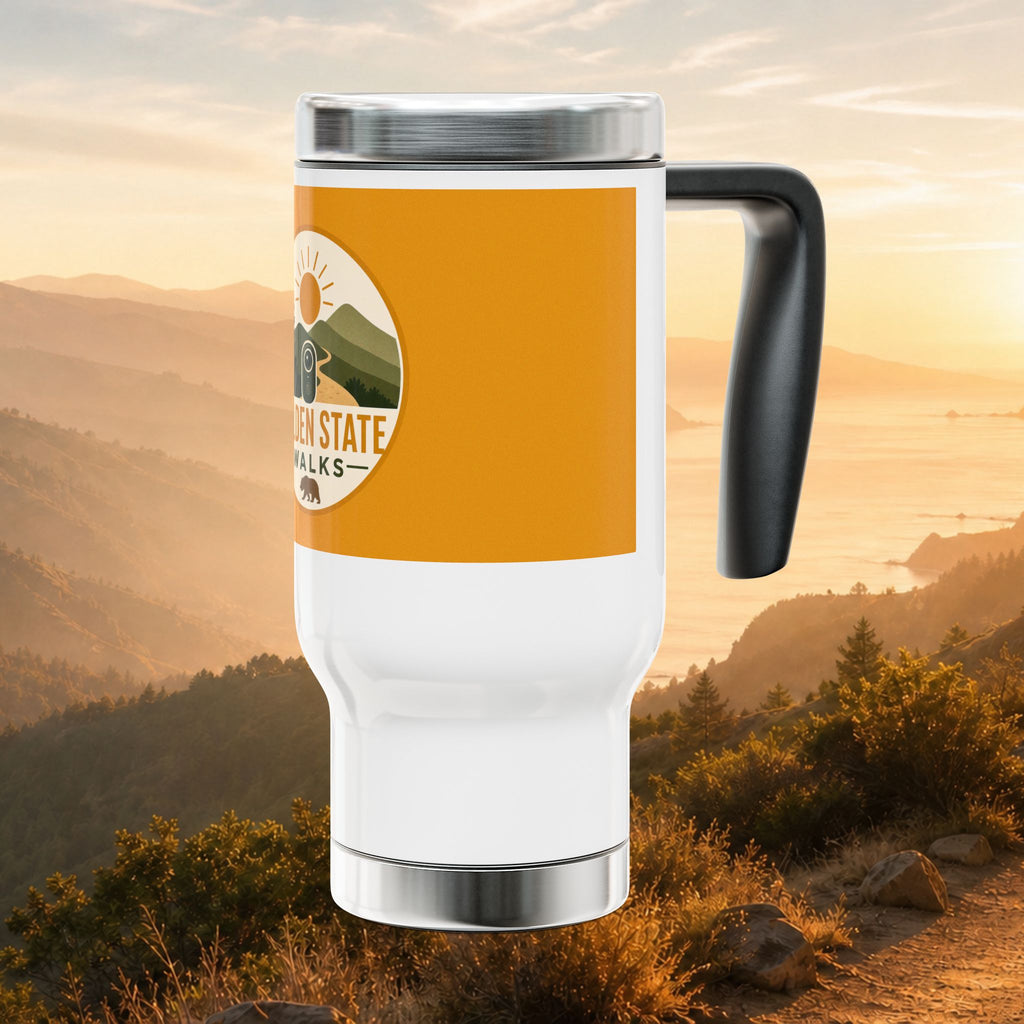 Golden State Walks 14oz Stainless Travel Mug with Handle