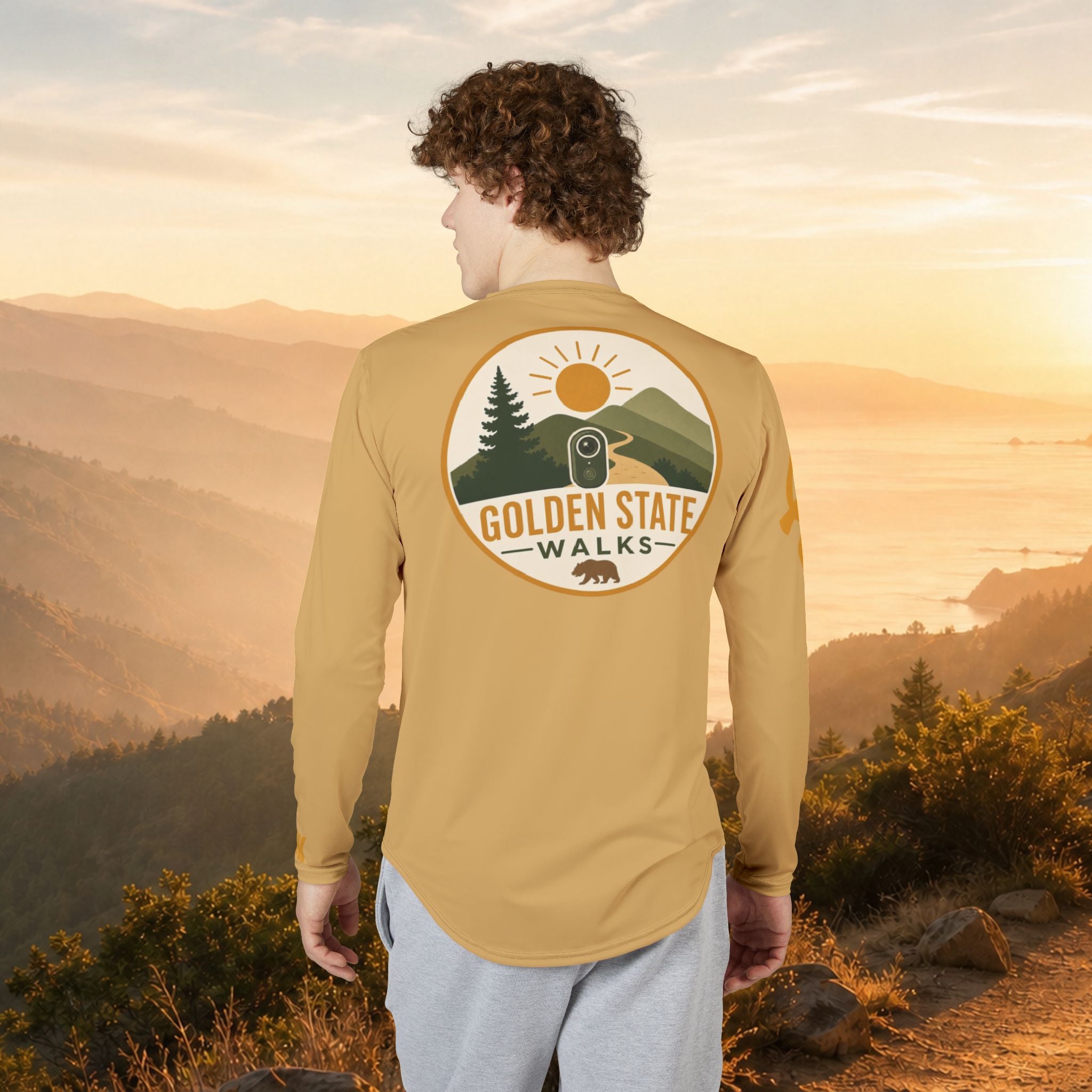 Golden State Walks UV Long Sleeve Shirt — Men’s Sun Protection Hiking Tee