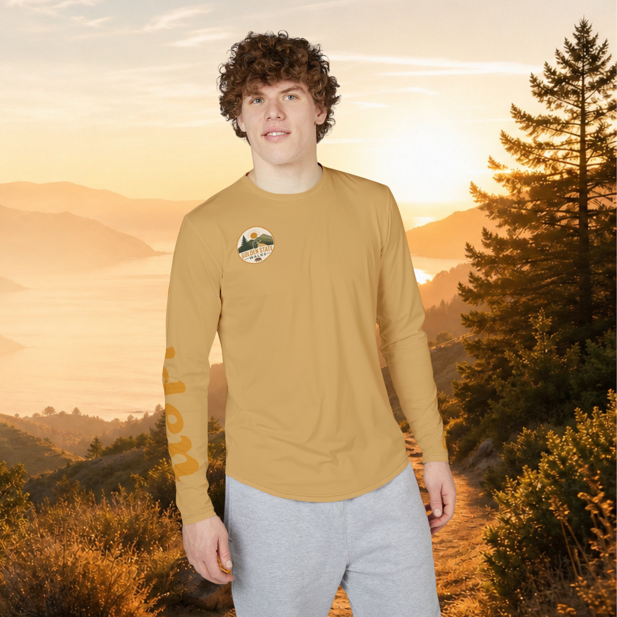 Golden State Walks UV Long Sleeve Shirt — Men’s Sun Protection Hiking Tee