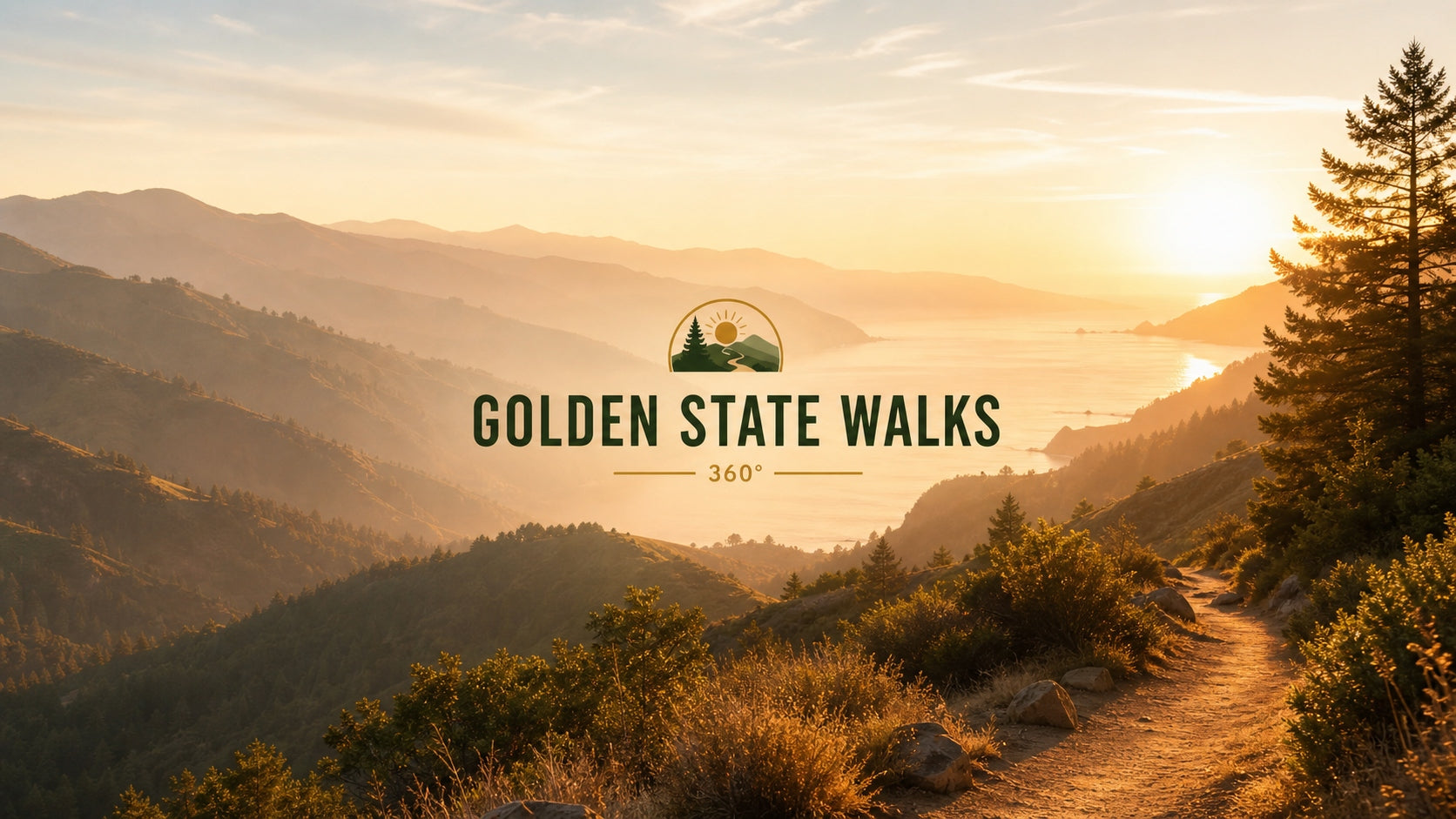 Golden State Walks — California trail at golden hour